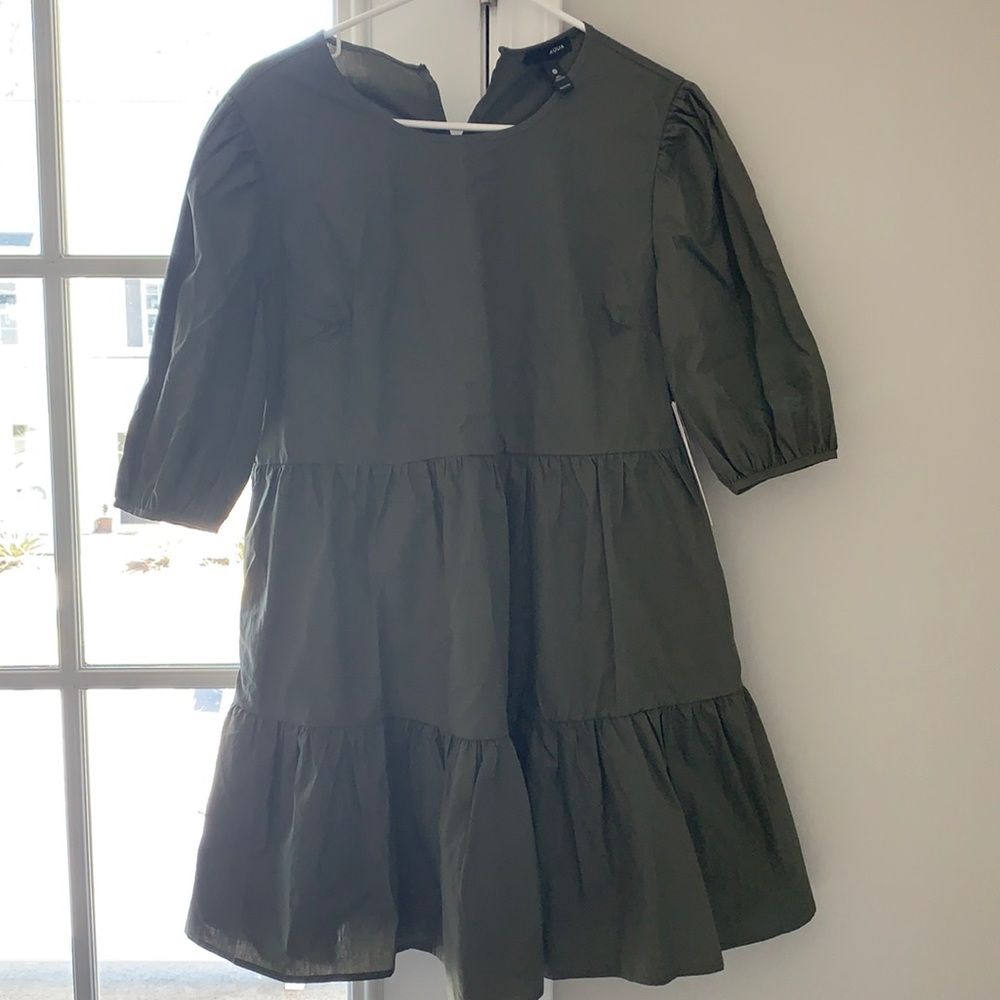 NWT olive mini tiered dress